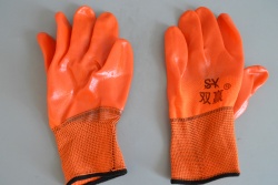 РАБОТНИ ръкавици 10 размер, качествени,  електрикаво черно 100 гр. силикон (12 бр. в стек)