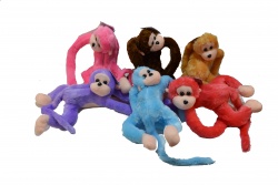 ПЛЮШЕНА играчка- маймуна, музикална 60 см. 6 разцветки 