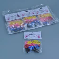 силиконови ластички за коса ,цветни,качествени 12 пакетчета в стек