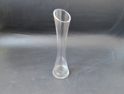 ваза, стъкло, тип пясъчен часовник 50х10 см.