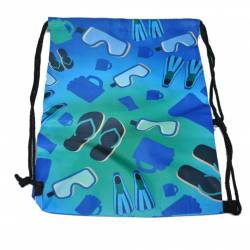 РАНИЦА, текстил, тип ученическа чанта 48х30х15 см. едноцветна, изчистена 4 разветки 61814 (5 бр. в стек, еднакви)