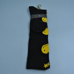 ДОМАШЕН чорап, топъл, ватиран, бебешки, коледен (0-12 месеца, микс разцветки)