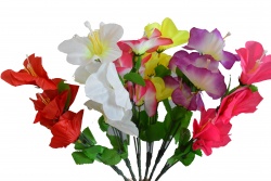 ИЗКУСТВЕНО цвете, букет цветенца с островидна украса 32 см. CXH003 (12 бр. в стек, микс)