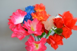 ИЗКУСТВЕНО цвете 32 см. 5 цвята, мак (4 бр. в стек)