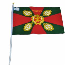 национален флаг- Република България, лого АЗ ОБИЧАМ БЪЛГАРИЯ с дръжка 30x45 см. качествен полиестер, издържа на дъжд (50 бр. в стек)
