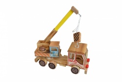дървена играчка, дрънкалка с въженце 7х 8 см. 93-457
