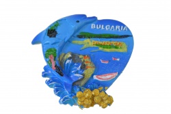 дървен сувенир, ръчно изработена закачалка, платноходка MDF BULGARIA 20х3,7 см. морски дизайн