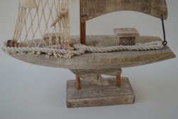 дървен сувенир 2 риби с мрежа 18,5х4,5 см. морски дизайн (5 бр. в кутия)