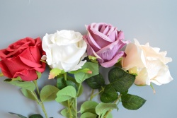 ИЗКУСТВЕНО цвете,  роза, едична, висока 60 см. реалистична  пъпка 