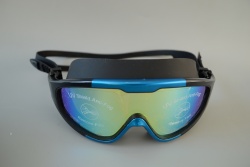 плувни очила, цяло стъкло Temper Glass 19х8 см. 4 цвята (12 бр. в кашон)