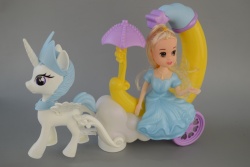 детска играчка, пластмасова кукла, ключодържател с тюлена рокля, принцеси 32 см. (5 бр. в стек)