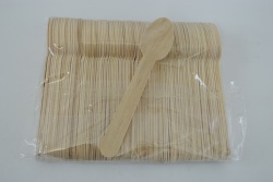 дървен прибор, нож 14 см. 100 бр. в стек