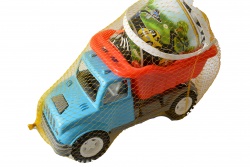 детска играчка от пластмаса на блистер 12 бр. превозни средства 43х34 см. 3637