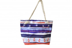 ПЛАЖНА чанта, плетени дръжки, плаж и чадъри 50х36х14 см. 