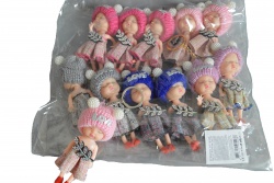 детска играчка от пластмаса, кукли в кутия за преобличане с 8 аксесоара 30х22 см. 141303