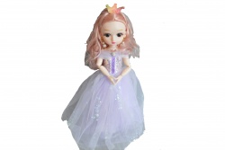 детска играчка, пластмасова кукла, ключодържател, тюлена рокля на маргаритки 20 см. (12 бр. в стек)