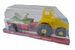 детска играчка от пластмаса, фрикшън, трактор, вози животно 29х11х10,5 см. ТР