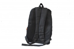 РАНИЦА, текстил, тип ученическа чанта 47х35х14 см. черна 3 комбинации, батерия 61932 (5 бр. в стек, еднакви)