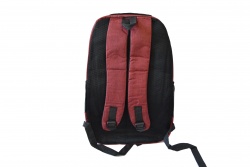 РАНИЦА, текстил, тип ученическа чанта 48х32х14 см. едноцветна изчистена 4 разветки 61771 (5 бр. в стек, еднакви)