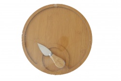 дъска за рязане, правоъгълна, дървена с дръжка 40х16 см.