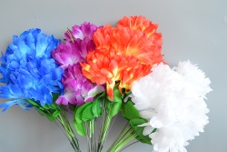 изкуствено цвете, маргаритки 7 цвята 7 разклонения, различни цветове 38 см. (2 бр. в стек)