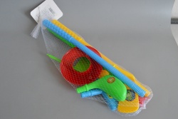 детска играчка от пластмаса, комплект за голф в мрежа 9 елемента 42 см.
