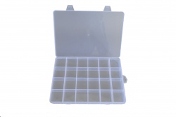 ДОМАШНА потреба, кутия за хапчета или дребни изделия 24 прегради 13,5х19,5х2,5 см. пластмаса