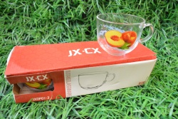 ИЗДЕЛИЕ от стъкло, чаши 3 бр. за алкохол, вода и др. плодове 10,5х8 см. цветна кутия (16 комплекта в кашон)