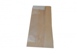 опаковъчна стока, подходяща за хранителни продукти, хартиен плик 20,5х12 см. товароносимост до 1 кг. (50 бр. в стек)