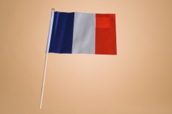знаме Европейски съюз, качествен полиестер 140х86 см. с дървена дръжка, издържа на дъжд (20 бр. в стек)