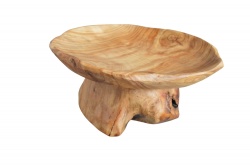 сувенир, ръчно изработен от естествени материали, дървена купа от кокос 13х6 см.