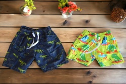 летни шорти, детски за момиче с бандаж 1 джоб отзад, цветни за деца от 2-8 години M,L,XL (12 бр. в стек, микс)