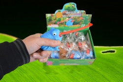 детска играчка, жаба, когато я стиснеш се плези, гумена (12 бр. в кутия)