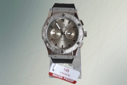 ръчен часовник, дамски, дизайн АП 2024 силиконова верижка, черен, фосфорисциращ дисплей с датник