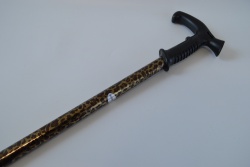 бастун, метален с гумена дръжка, тигрова шарка 89 см. 2081 (60 бр. в кашон)