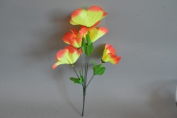 ИЗКУСТВЕНО цвете, божури и маргарити 5 разклонения, различни цветове 27 см. (2 бр. в стек)