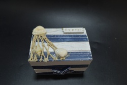 морски сувенир от дърво, сандъче 9,5х6,5х7 см. Бургас (9 бр. в кутия) МА2516