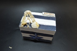 морски сувенир от дърво, сандъче 9,5х6,5х7 см. Kavarna (9 бр. в кутия) МА2516