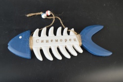 морски сувенир от дърво, сандъче 9,5х6,5х7 см. Синеморец (9 бр. в кутия) МА2516