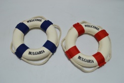 сувенир от текстил и стиропор, пояс WELCOME BULGARIA  20 см. морски дизайн