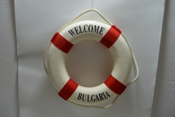 дървен сувенир, ръчно изработена закачалка, платноходка MDF BULGARIA 20х3,7 см. морски дизайн