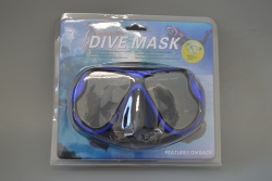 2.ПЛУВНА маска за цяло лице в мрежа  L, XL синя, черна, електрикава 