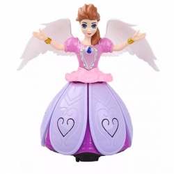 детска играчка от пластмаса, кукла- ангел София, разперваща крила, музикална, светеща