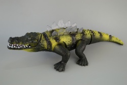 детска играчка от пластмаса, музикален, светещ, движещ се динозавър Рекс, голям снася яйца 19х14 см. NY 018В