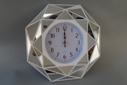 СТЕНЕН часовник, огледален, пречупващ, сив 40,5х40,5см. 1902 