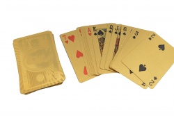 карти за игра- златни, качественни 9х6 см. (10 бр. в кутия)