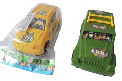 детска играчка, превозни средства в плик 4 различи модела 10 см. от пластмаса