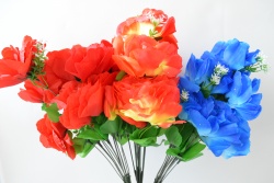 ИЗКУСТВЕНО цвете 35 см. 5 цвята, розичка (4 бр. в стек)