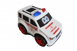ДЕТСКА играчка от пластмаса, фрикшън, полицейски автомобил, голям 46хх22х11 см. 6124 