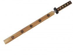 дървена играчка, меч с цветна дръжка 53,5х12см